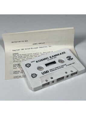 Kosmic Kamikaze UMI 6634 Commodore VIC-20 Cassette w/ Instructions 1981 Rare